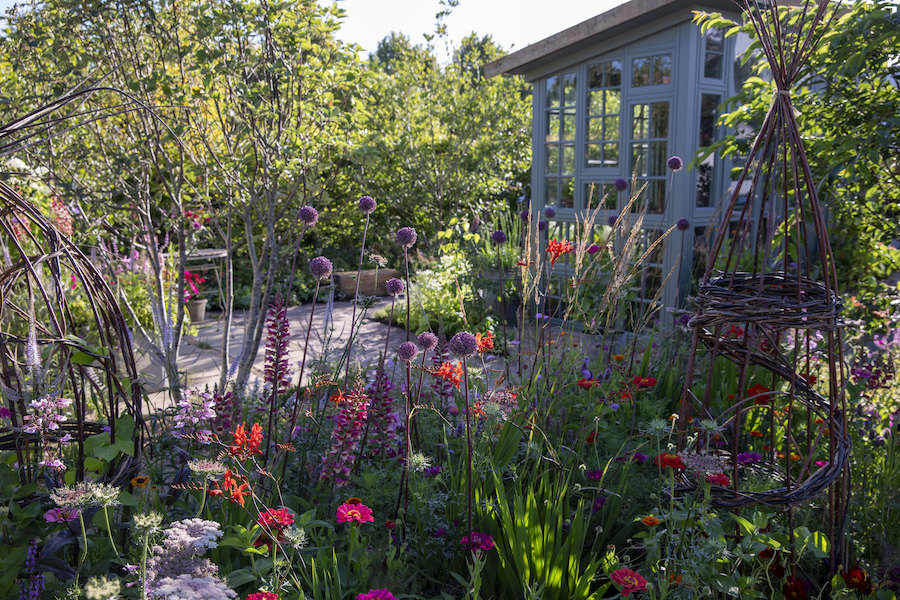 RHS Peat-Free Garden. Designed by Arit Anderson. Feature Garden. RHS Hampton Court Palace Garden Festival 2024. Site no. 630