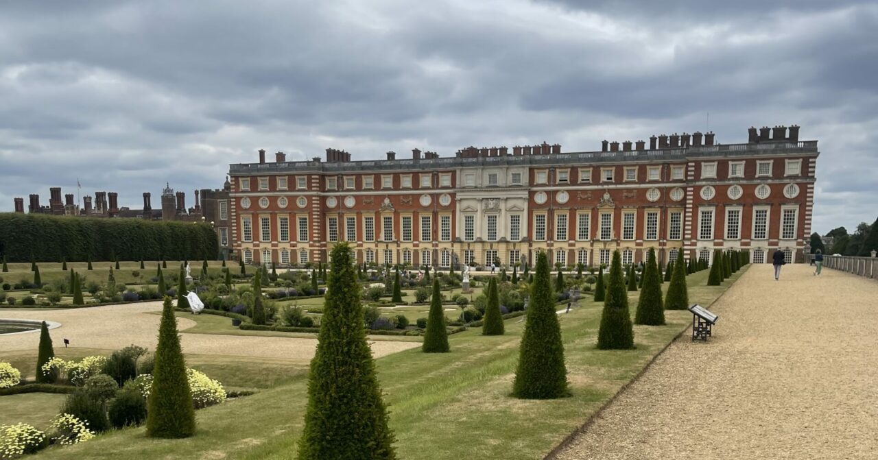 Hampton Court Palace where the garden show takes place