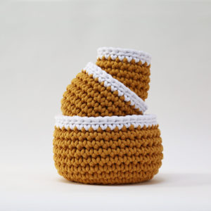 Hand Crocheted Storage Basket 