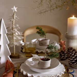 House Beautiful Scandi Nordic Neutral Christmas dining setting ideas 